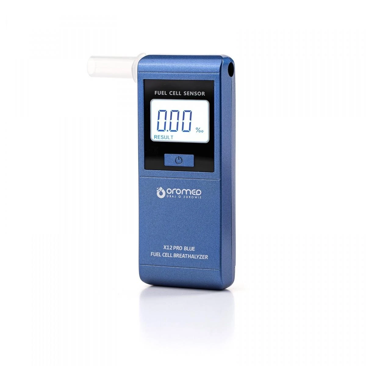 Mėlynas Oromed X12 Pro alkotesteris su LCD ekranu