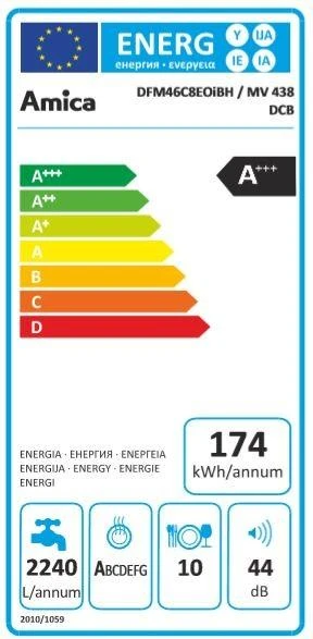 Indaplovė - Amica DFM46C8EOiBH