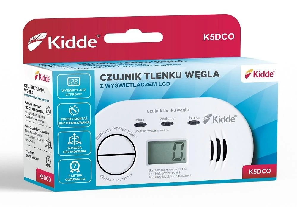 Anglies monoksido jutiklis Kidde K5DCO