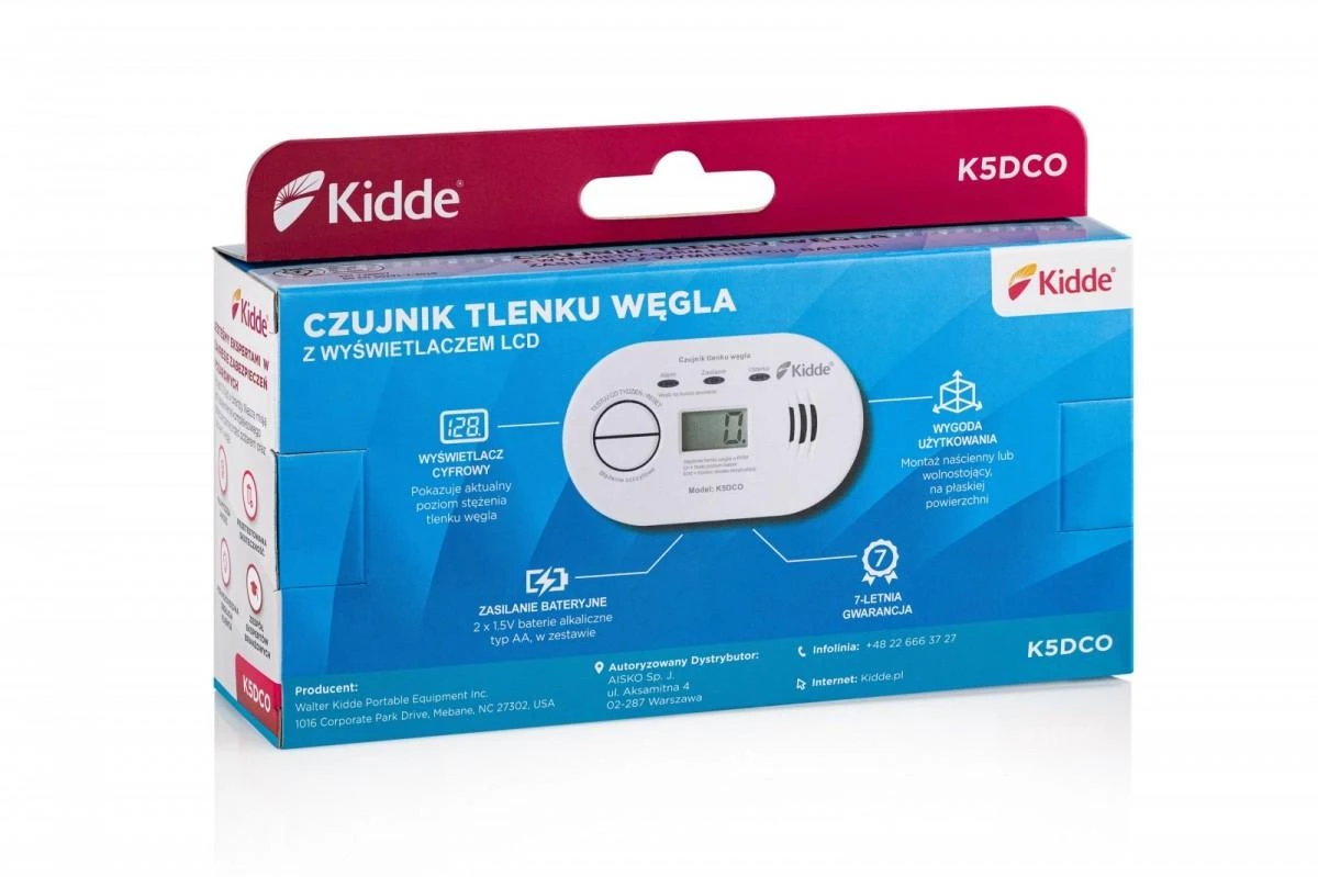 Anglies monoksido jutiklis Kidde K5DCO