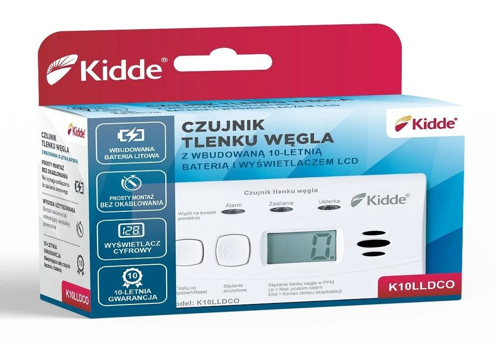 Anglies monoksido jutiklis Kidde K10DLLCO