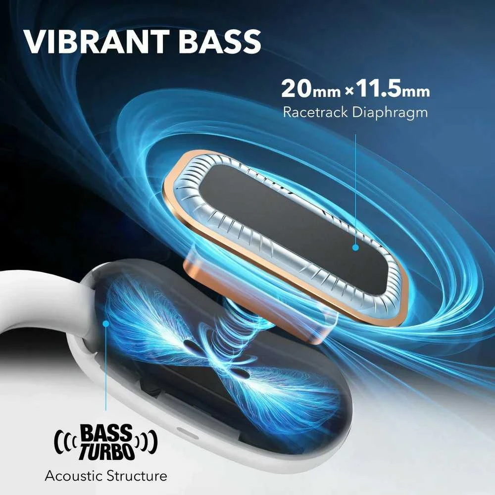 Ausinės Anker Soundcore Aero Fit 2, Baltos spalvos