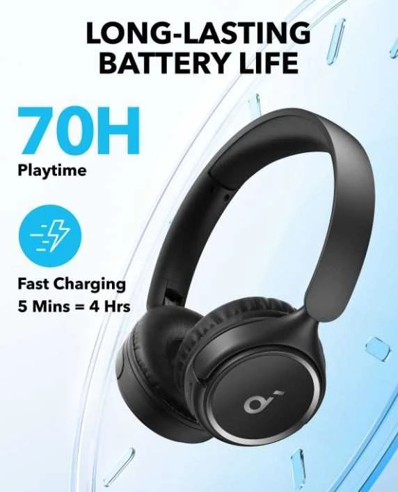 Anker Soundcore H30i ausinės su 70 valandų baterija