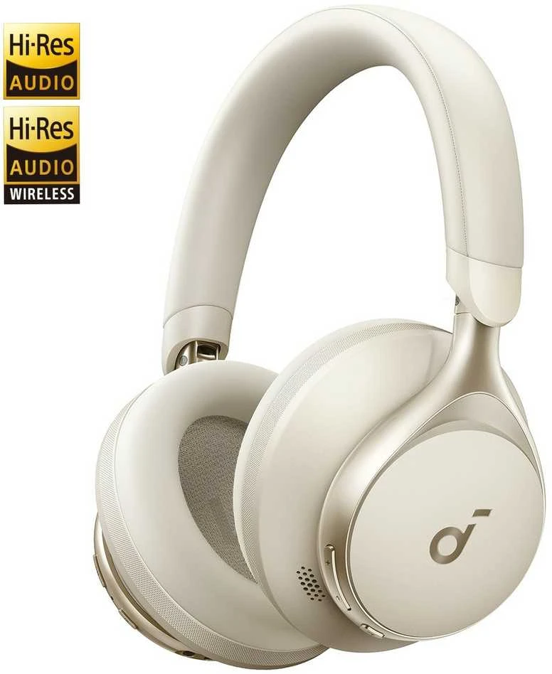 Anker Soundcore Space One belaidės ausinės, kreminės spalvos
