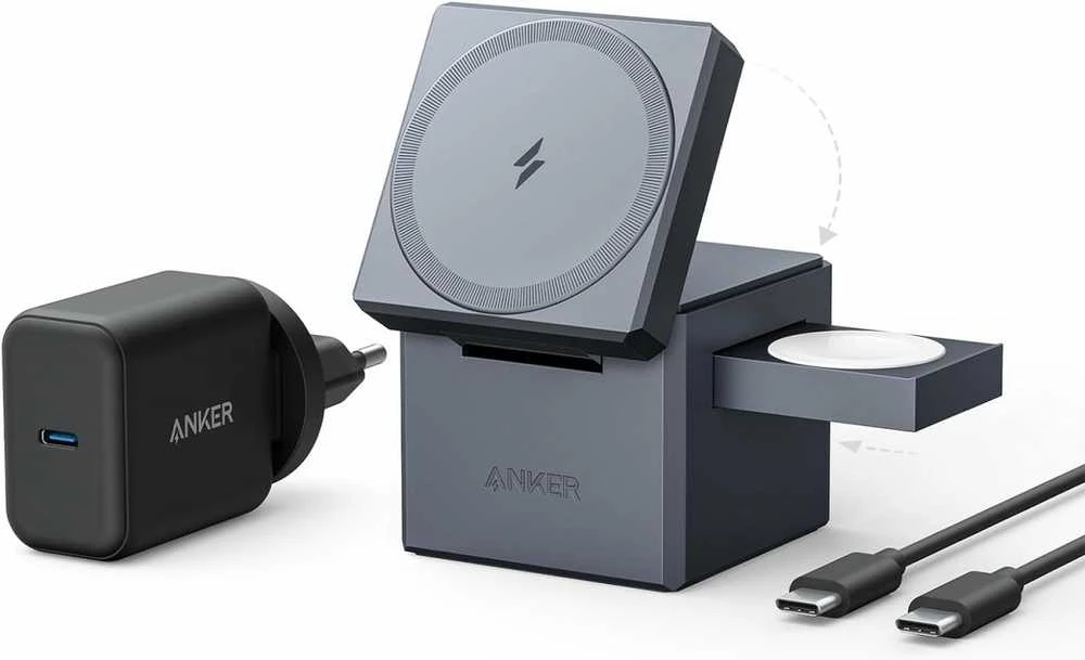 Anker Magnetic Wireless 3-in-1 kubas su MagSafe (15W) | Y1811G11