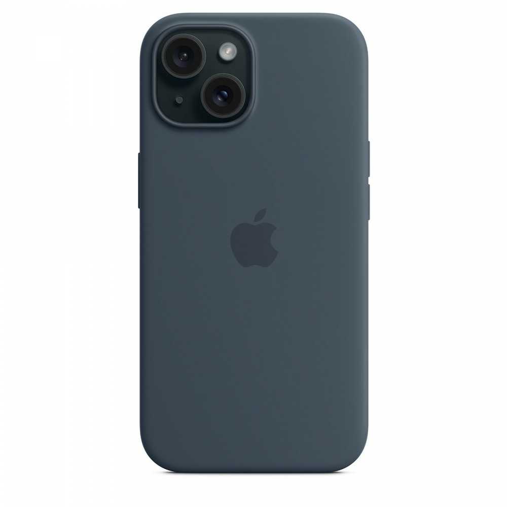 iPhone 15 Silicone Case with MagSafe - Storm Blue