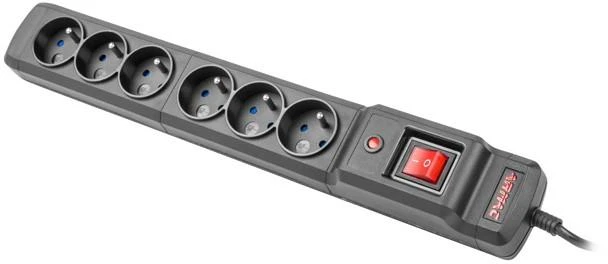 ARMAC M6/25/CZ Armac Surge Protection MULTI M6 (6 lizdai) 2,5m juodas
