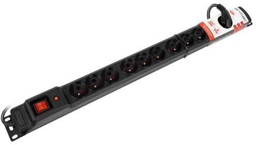 ARMAC M12/16/45/CZ Surge Protection MULTI 12M/16A RACK 19 12 lizdų 4,5m juodas