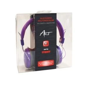 Wire ausinės Jack 3,5 mm Art AP-60C violet