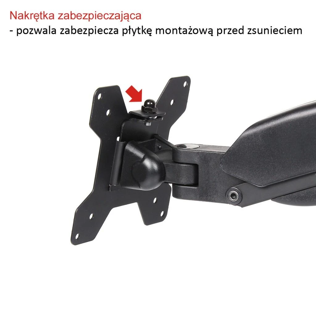 ART RAMM L-12GW ART sieninis laikiklis ant dujinių spyruoklių 1 monitoriui LED/LCD 13-27 L-12GW