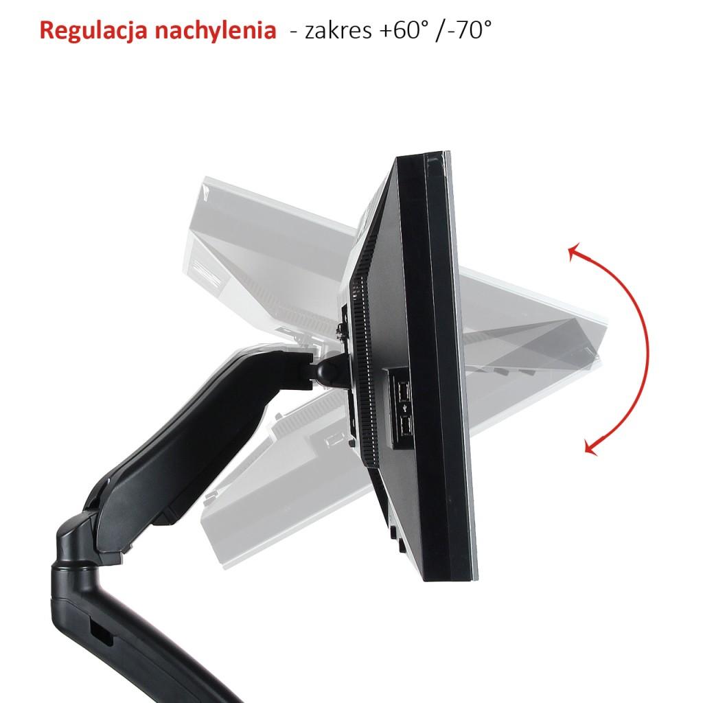ART RAMM L-11GD stalinis laikiklis ant dujinės spyruoklės 1 monitoriui LED/LCD 13-27 L-11GD