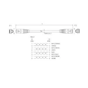 ART KABSI AL-OEM-304 Patchcord UTP 5e 7.5m pilkas oem
