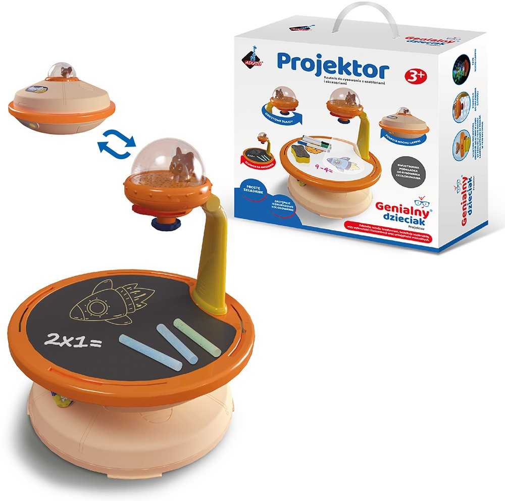 PROJEKTORIUS PIEŠIMO PROJEKTŲ LEMPAS + PRIEDAI GENIUS KID ASKATO