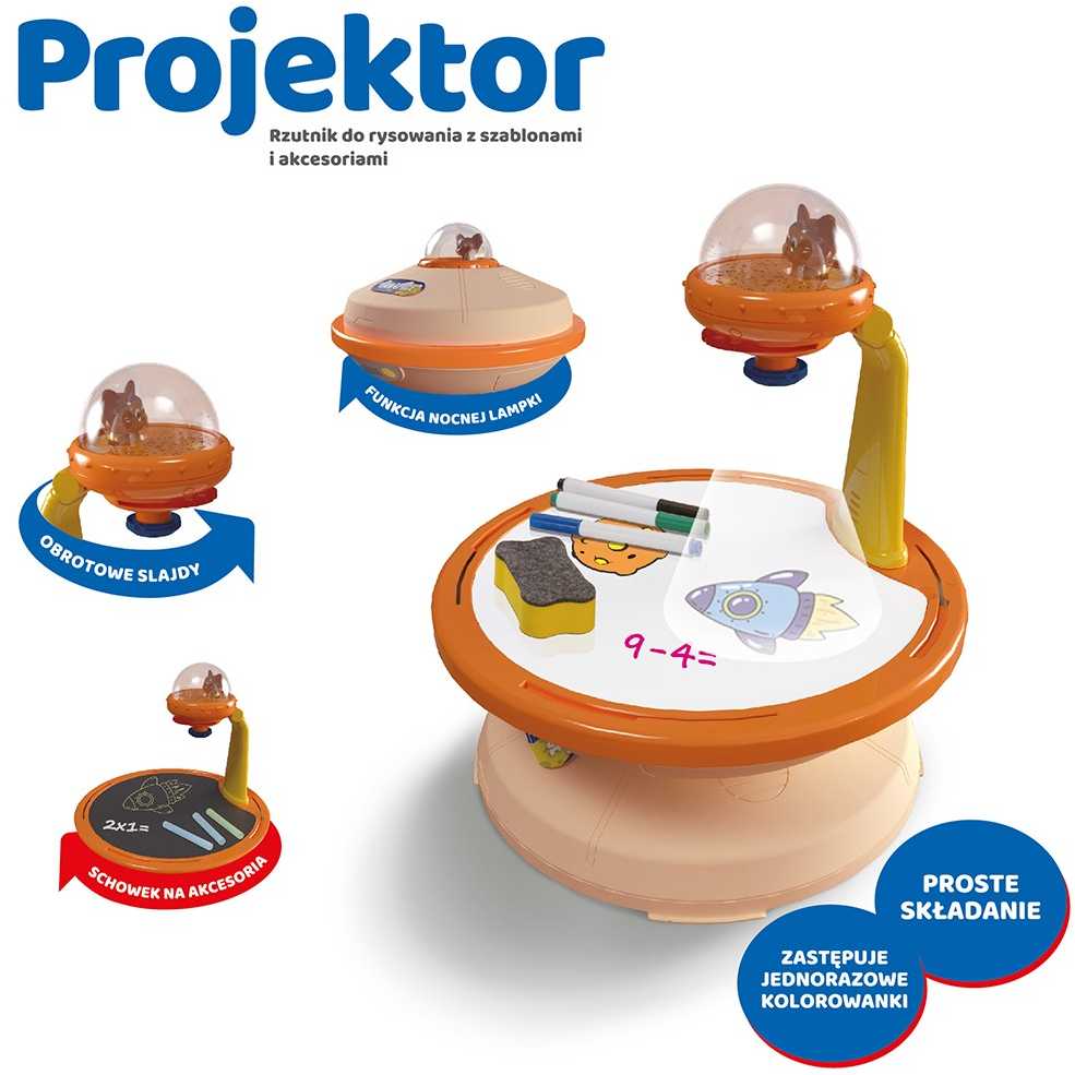 PROJEKTORIUS PIEŠIMO PROJEKTŲ LEMPAS + PRIEDAI GENIUS KID ASKATO