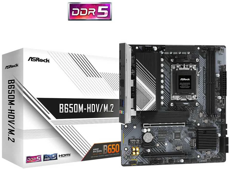 Pagrindinė plokštė ASRock B650M-HDV/M.2