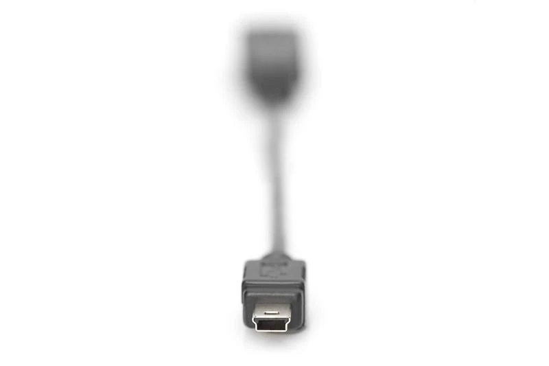 Assmann Electronic ASSMANN USB 2.0 adapterio kabelis OTG tipo mini B - A M/F 0.2m USB 2.0 atitinka bl