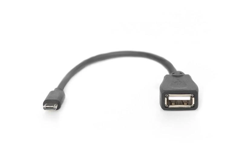Assmann Electronic ASSMANN OTG kabelis USB micro-B St iki USB-A Bu 20cm
