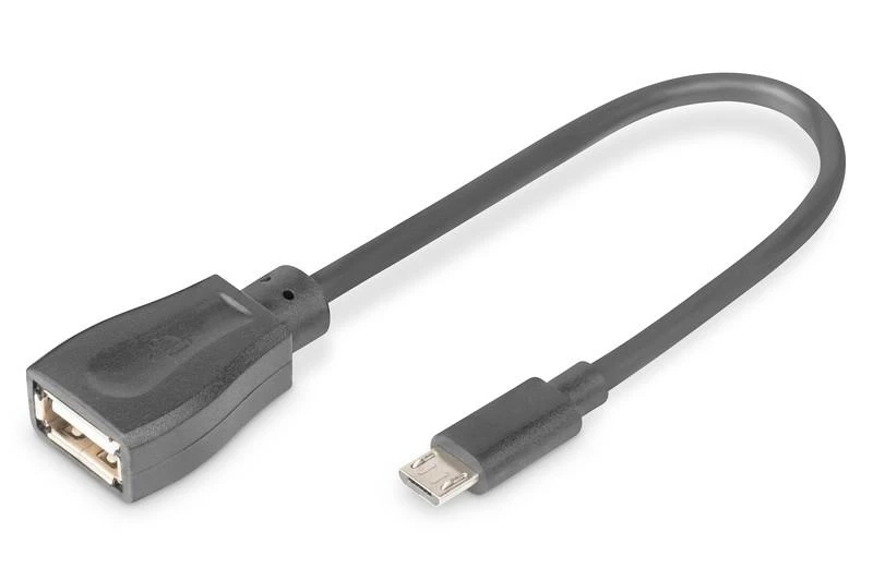 Assmann Electronic ASSMANN OTG kabelis USB micro-B St iki USB-A Bu 20cm
