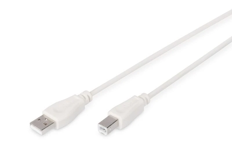 Assmann Electronic ASSMANN USB2.0 kabelis 1,8m USB A zu USB B masinis smėlio spalvos