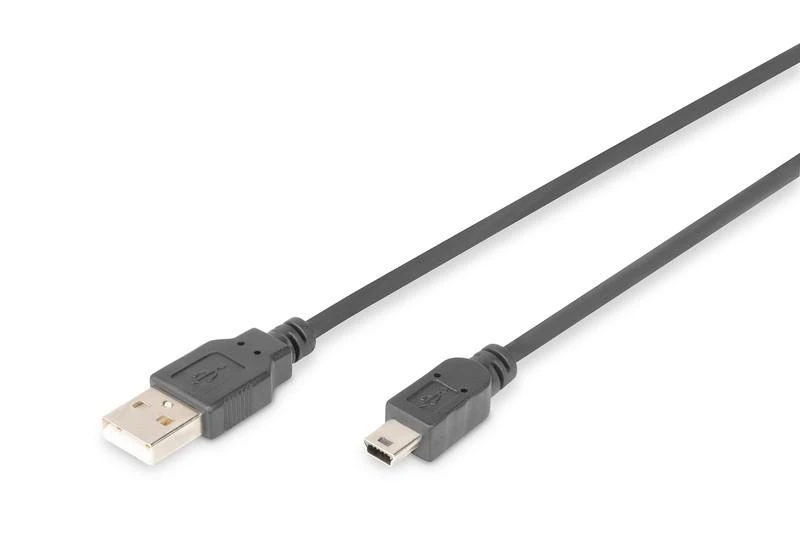 Assmann Electronic DIGITUS USB 2.0 jungties kabelis tipas A - mini B 5pin M/M 1.0m USB 2.0 conform bl