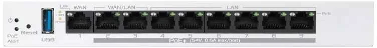 Asus | 9 prievadų gigabito „PoE+“ VPN, laidinis, maršrutizatorius | EBG19P | 802.11ac | Ethernet LAN (RJ-45) jungtys 8 | Tinklo palaikymas: Taip | MU-MiMO: Ne | 5G | Antenos tipas: Vidinė