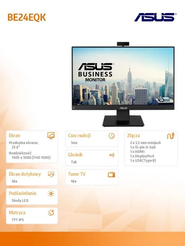 Monitorius Asus BE24EQK (90LM05M1-B01370)