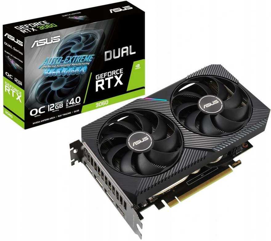 Vaizdo plokštė ASUS GeForce RTX 3060 DUAL 12GB OC V2, GDDR6, PCI Express 4.0