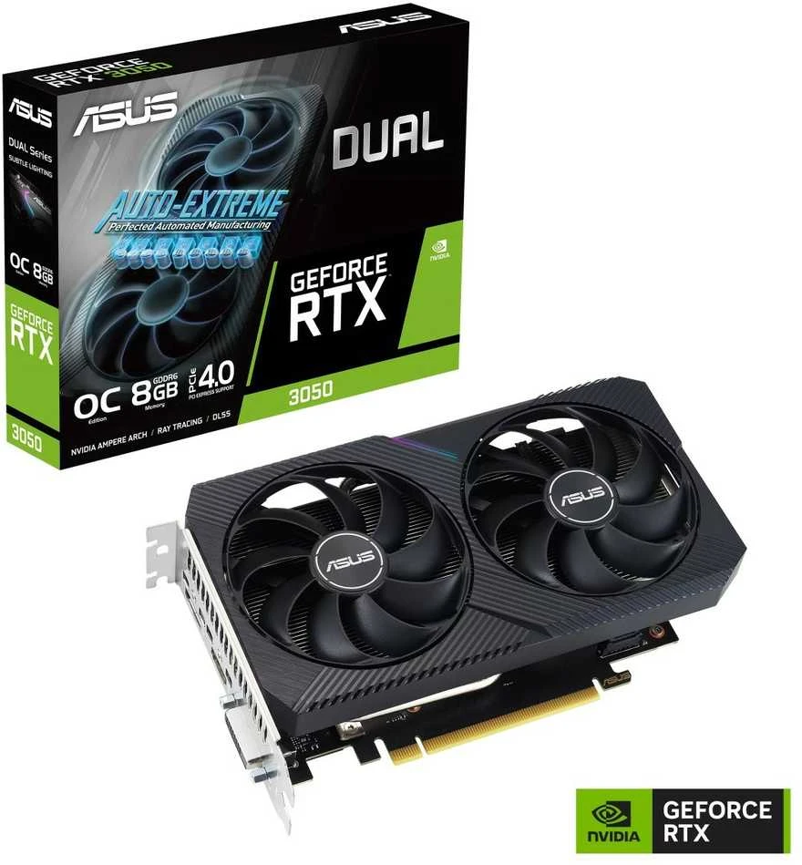 Vaizdo plokštė Asus Dual GeForce RTX 3050 V2 OC Edition 8GB GDDR6