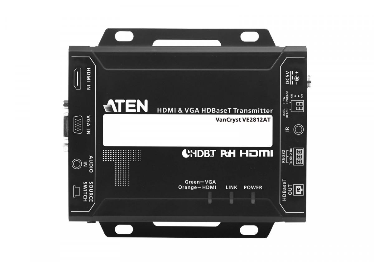 Aten HDMI ir VGA HDBaseT siųstuvas su POH VE2812AT
