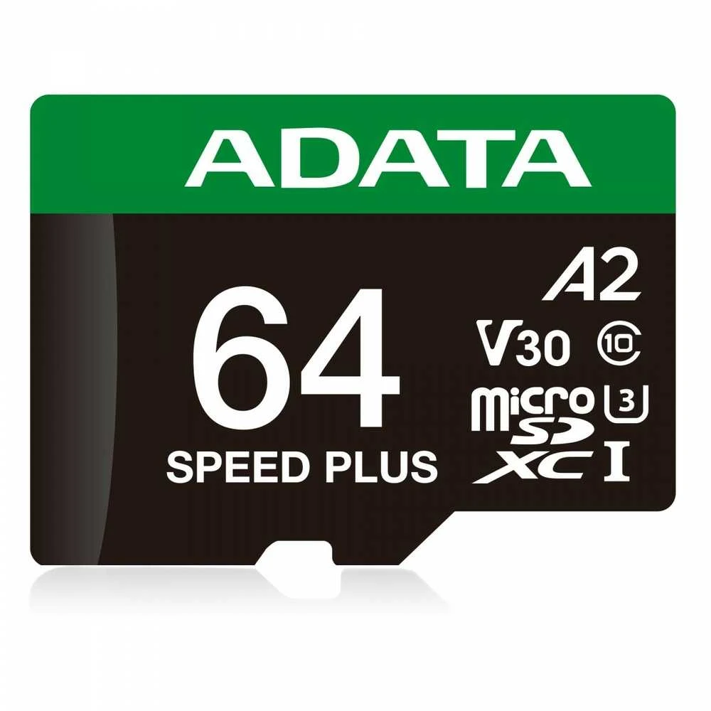 ADATA 64GB micro SD kortelė su V30 ir A2 klasės žymėjimu