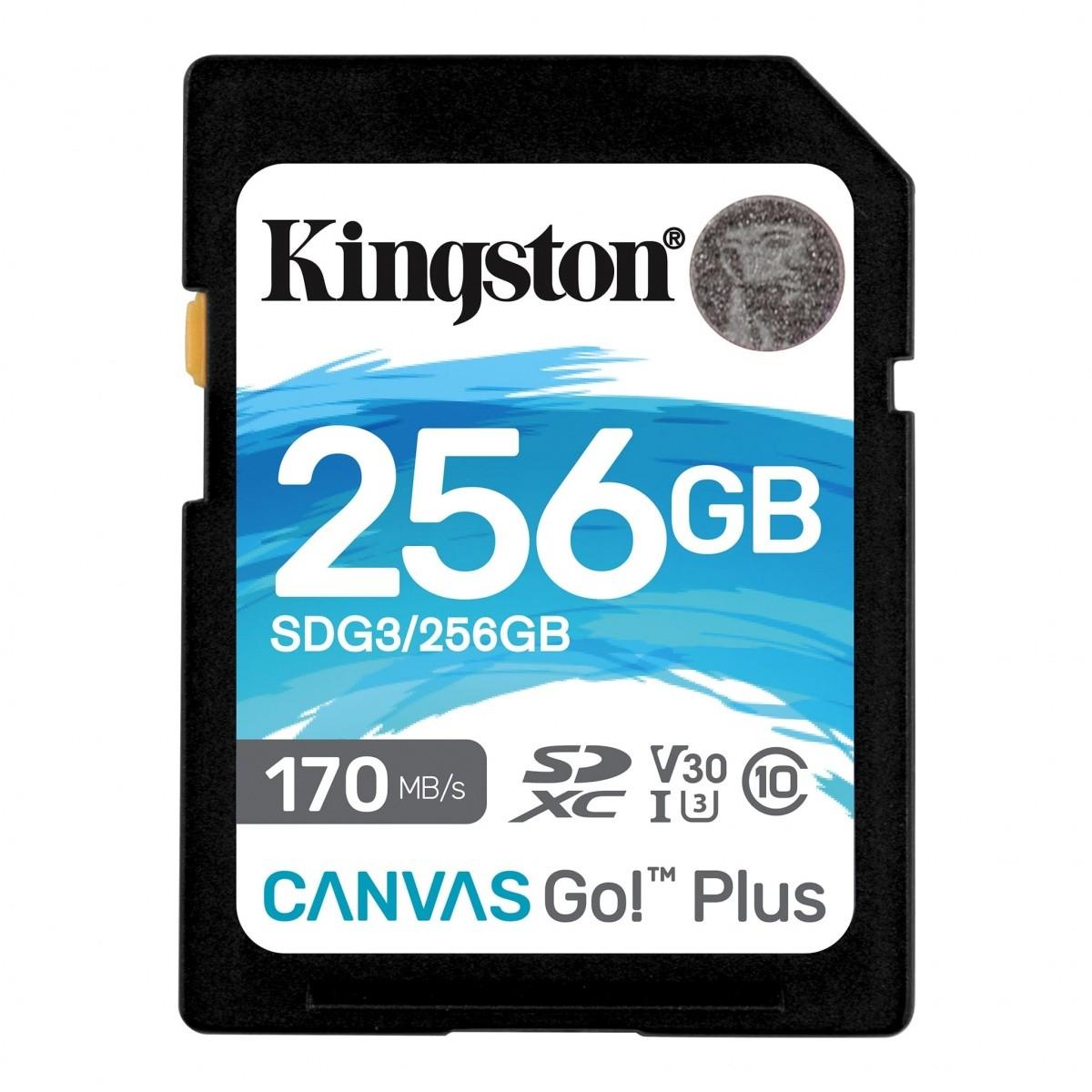 Atminties kortelė „Kingston“ 256 GB „Micro SDXC Canvas Go Plus 170R A2 U3 V30“ kortelė su ADP