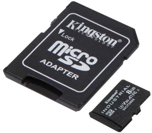 Atminties kortelė Kingston Technology Industrial 8 GB Micro SDHC UHS-I 10 klasė