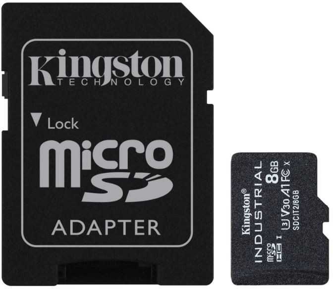 Atminties kortelė Kingston Technology Industrial 8 GB Micro SDHC UHS-I 10 klasė