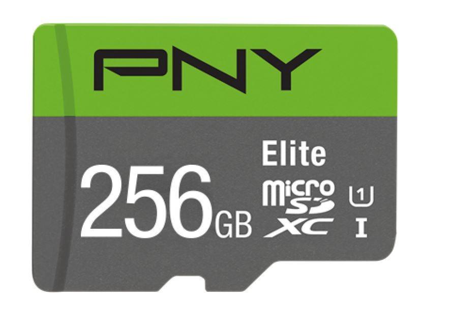 Atminties kortelė PNY Technologies PNY Elite 256 GB Micro SDXC UHS-I 10 klasės atmintis