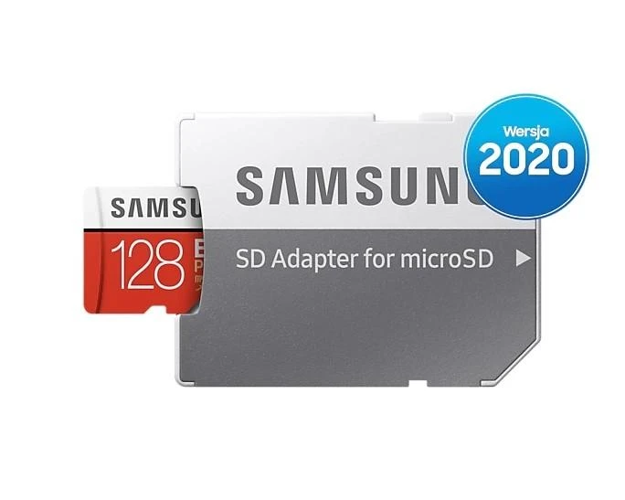 Atminties kortelė Samsung EVO Plus microSD 128 GB, Baltos spalvos