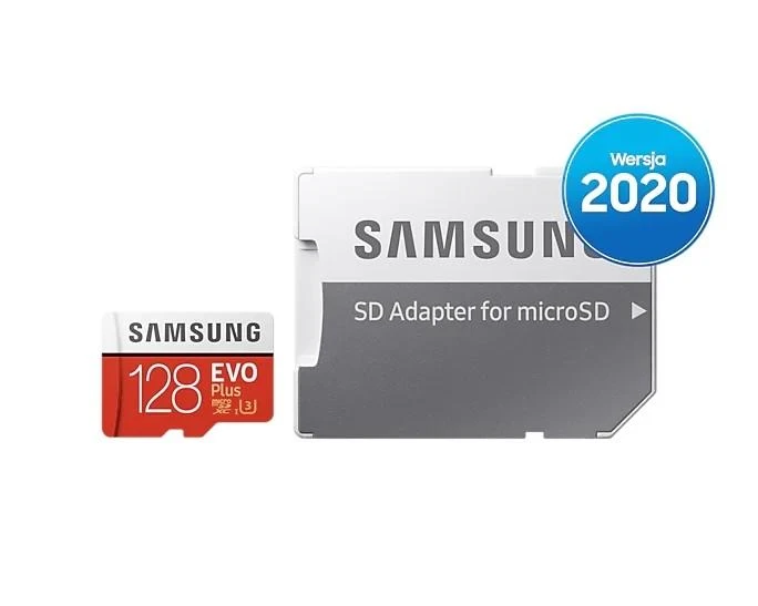Atminties kortelė Samsung EVO Plus microSD 128 GB, Baltos spalvos