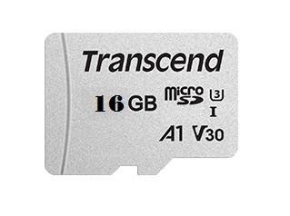 Atminties kortelė su adapteriu Transcend microSDHC USD300S 16GB CL10 UHS-I U3 iki 95MB/S