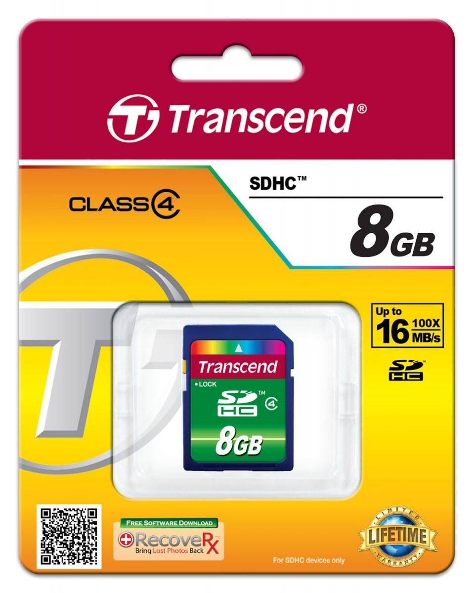 Atminties kortelė Transcend SDHC 8GB 4 klasė