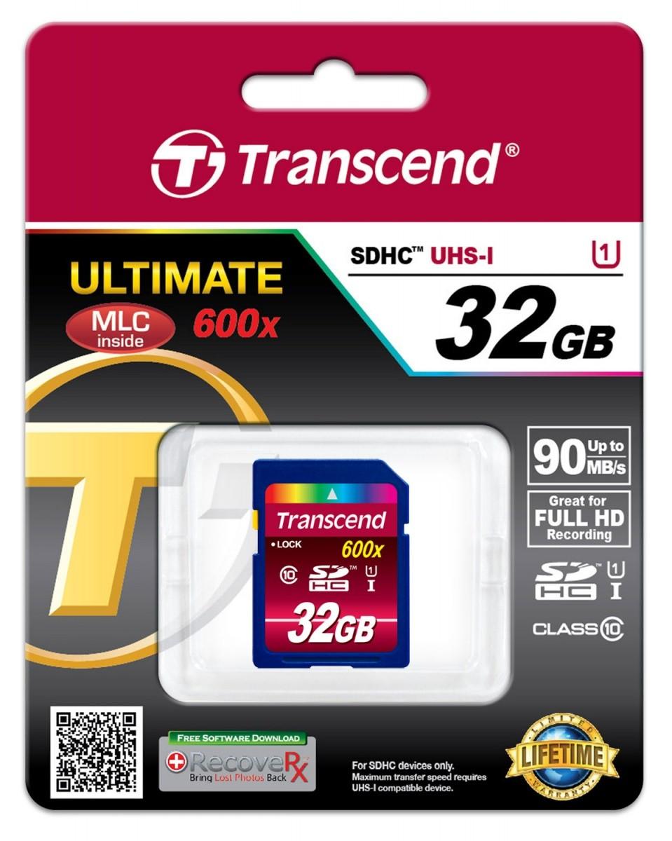 Atminties kortelė Transcend SDHC 32GB Class10 UHS-I 600x Ultimate
