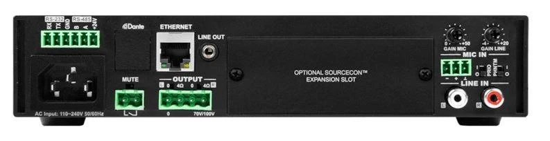 Stiprintuvas Audac AUDAC MFA216 „Viskas viename“ garso sprendimas – 2 x 80 W @ 4 Ohm – 160 W @ 70/100 V