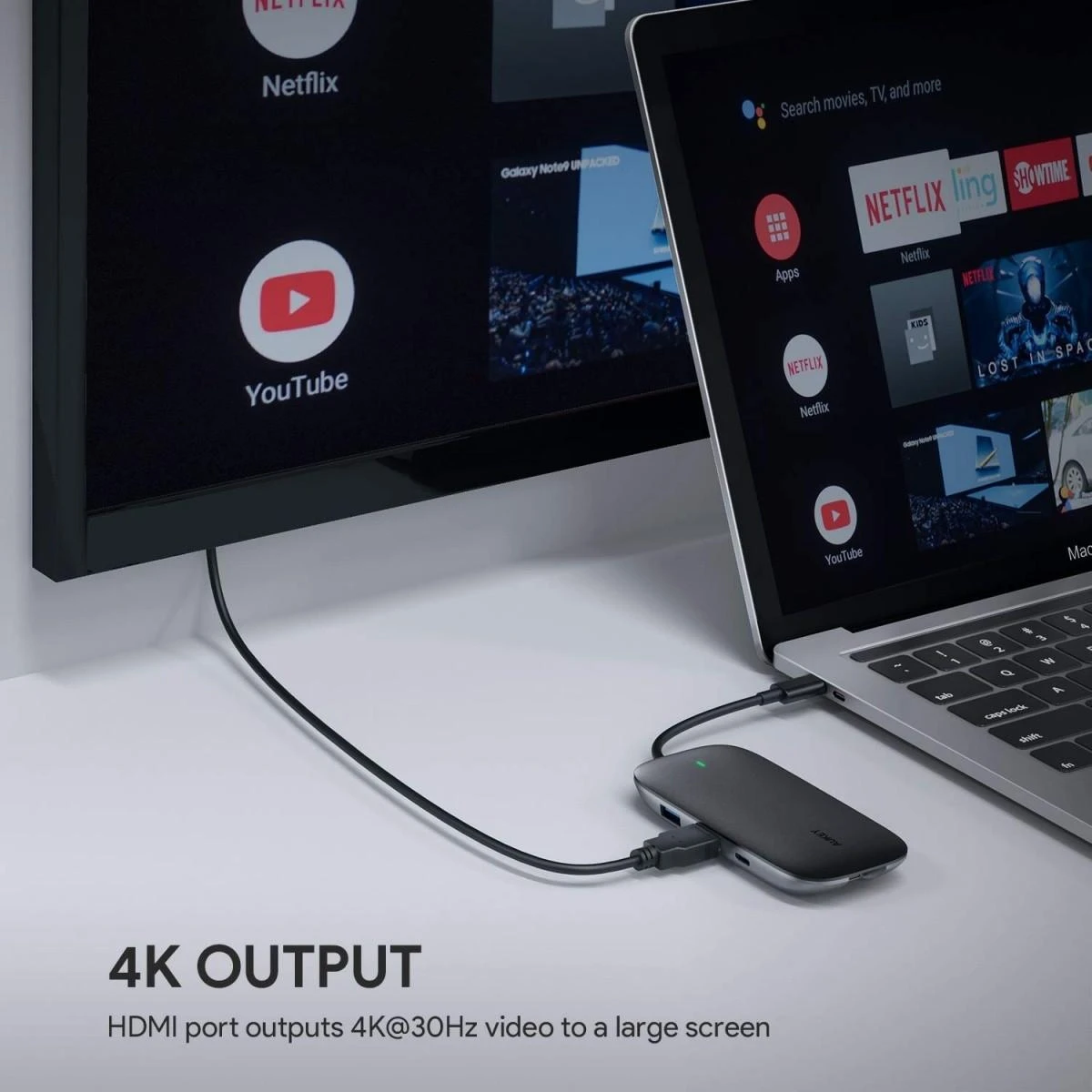 Aukey 8 Port USB 3.0 Type-C Hub CB-C71 Juodas