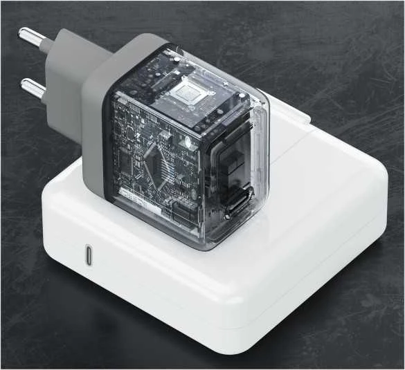 Sieninis įkroviklis 45W USB-C, PD GaN By Aukey Dark Pilkas