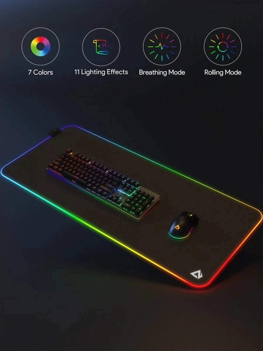 Vandeniui  atsparus pelės kilimėlis  Aukey KM-P7 RGB XXL 900x400x4mm
