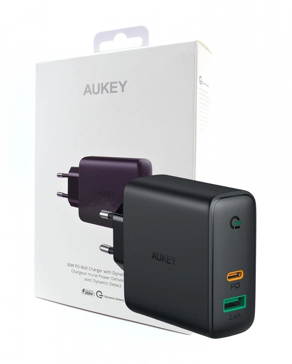 Aukey PA-D1 įkroviklis 1x USB-A 1x USB-C 5,4 A (aukey_20200512124033)