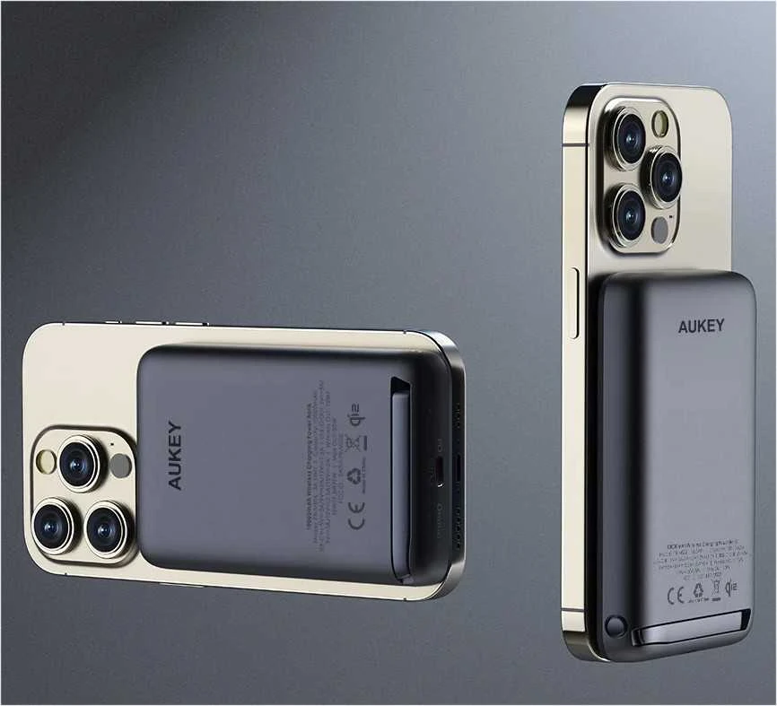 Aukey PB-MS06 Qi2 MagSafe išorinė baterija 10000mAh 30W PD