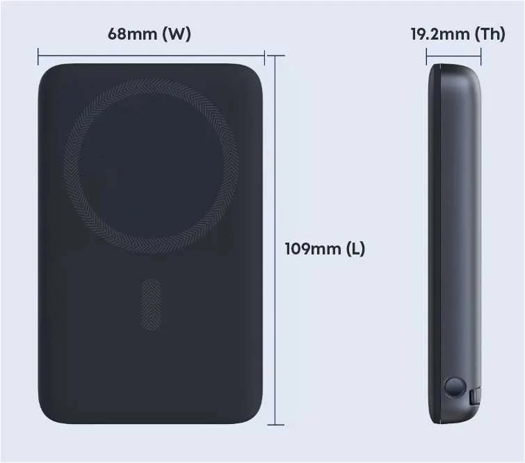 Aukey PB-MS06 Qi2 MagSafe išorinė baterija 10000mAh 30W PD