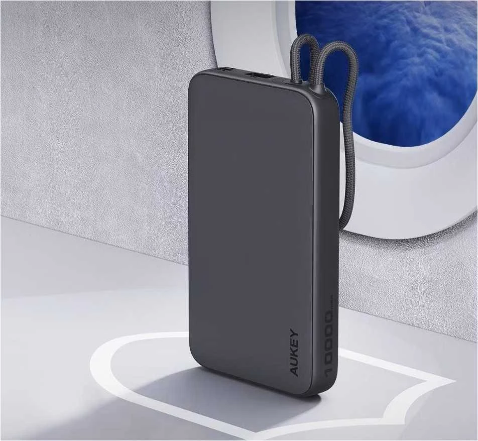 Aukey Pb-y53p išorinė baterija 10000 mAh 22,5 W 4xUSB kabelis USB-C