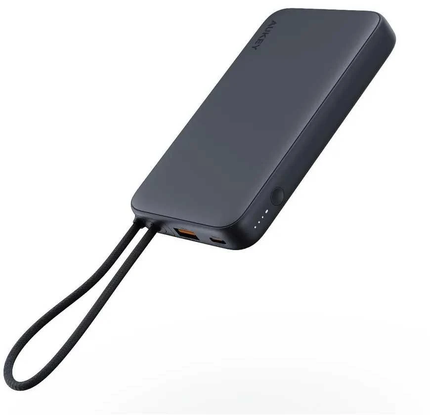 Aukey Pb-y53p išorinė baterija 10000 mAh 22,5 W 4xUSB kabelis USB-C