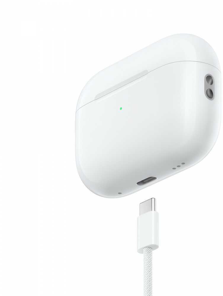 Ausinės Apple AirPods Pro (2 kartos) su "MagSafe" dėklu (USB-C), baltos spalvos