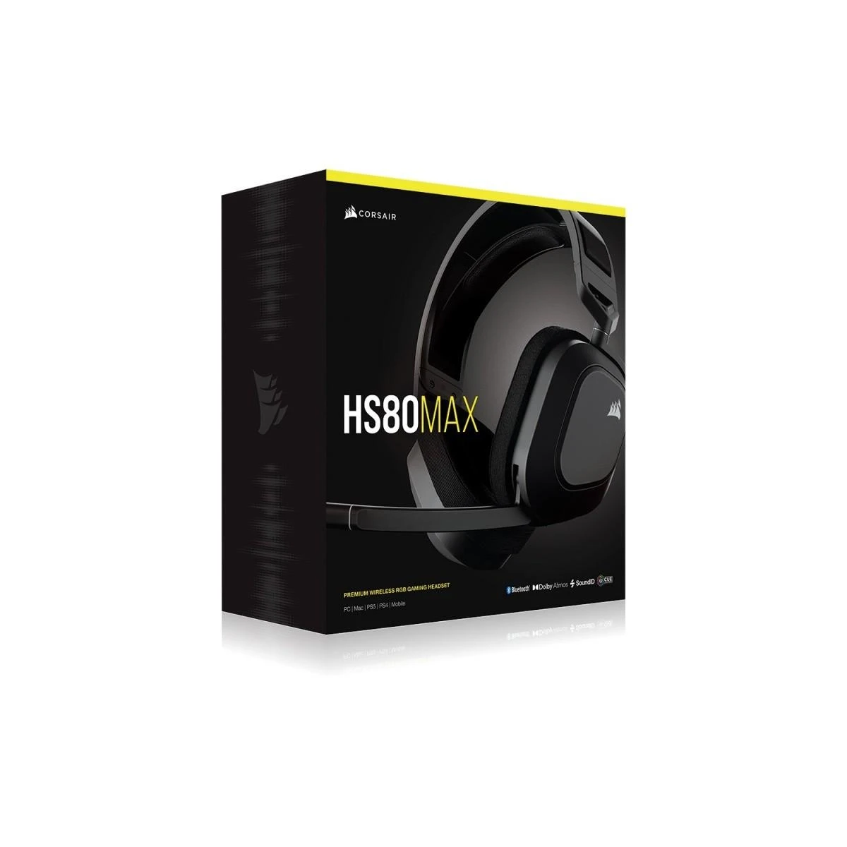 Corsair HS80 MAX ausinių pakuotė